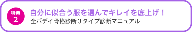 特典２自分に似合う服を選んできれいを底上げ！全ボディ骨格診断３タイプ診断マニュアル